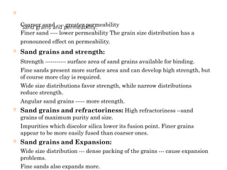 moulding Sand and its functions also its use in foundry | PDF