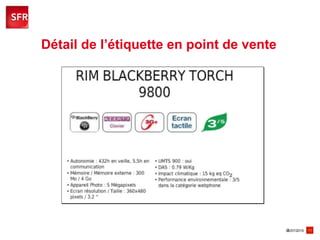 Détail de l’étiquette en point de vente 