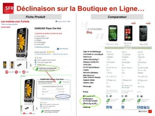 Déclinaison sur la Boutique en Ligne… Fiche Produit Comparateur 