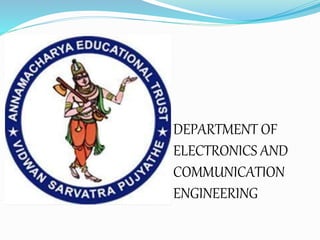 DEPARTMENT OF
ELECTRONICS AND
COMMUNICATION
ENGINEERING
 