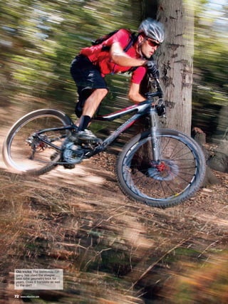 Old tricks: The swim-ride-run
gang has used the steeper
seat tube geometry trick for
years. Does it translate as well
to the dirt?


72   www.mbaction.com
 