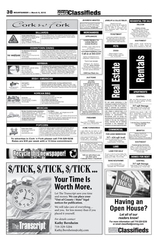 32 MOUNTAINEER — March 9, 2012



        GET                      Out


Pikes Peak Center — Upcoming events at
  the theater are:
                                                                                                                                                     Disney on ice                       Tickets are on sale
                                                                                                                                                                                         for “Disney on Ice
                                                                                                                                                                                         Celebrates 100
                                                                                                                                                                                         Years of Magic,”
                                                                                                                                                                                         which is in the World
        • Chris Isaak is in the Pikes Peak                                                                                                                                               Arena April 5-8.
  Center Monday at 7:30 p.m.                                                                                                                                                             Disney stars in the
        • National Dance Company of Ireland                                                                                                                                              production include
  presents “Rhythm of the Dance,” March 24,                                                                                                                                              Mickey Mouse,
  at 8 p.m.                                                                                                                                                                              Minnie Mouse, Buzz
        • “Experience Hendrix Tribute Tour”                                                                                                                                              Lightyear, Woody,
  is March 30 at 8 p.m.                                                                                                                                                                  Pinocchio, Jiminy
        • “Rain — A Tribute to the Beatles” is                                                                                                                                           Cricket, Stitch,
  March 31 at 7:30 p.m.                                                                                                                                                                  Nemo and the
        • “Stuart Little,” an Imagination                                                                                                                                                Incredibles. Tickets
  Celebration production, is in the Pikes Peak                                                                                                                                           start at $15. Tickets
  Center April 23. Lobby activities are at 6 p.m.;                                                                                                                                       are at Front Range
  the show starts at 7 p.m.                                                                                                                                                              King Sooper stores
        For tickets to any of these events, call 530-                                                                                                                                    or at the World
  SHOW or visit the box office at 190 S. Cascade Ave.                                                                                                                                    Arena box office.
                                                                                                                                                                        Courtesy photo
World Arena has these performances scheduled:
       • “The Thorn,” a dramatic portrayal of
 the passion of Christ, is in the World Arena for          the parade along Tejon Street in downtown                                                nearby parking garage. The website is
 four performances March 30-April 1.                       Colorado Springs, beginning at Acacia Park. The                                          http://www.denverartmuseum.org.
       • “Disney on Ice — 100 Years of Magic”              parade is free. There’s a bike ride at 8:30 a.m.,
 will be in the World Arena for seven                      a five kilometer run at 10 a.m., and an 11 a.m.                                        Rocky Mountain Dinosaur Resource Center
 performances April 5-8, including several                 Leprechaun fun run. Sign up for the races at                                             presents its annual Scout Day, Saturday when
 daytime performances. Contact the World                   Runner’s Roost, 121 N. Tejon St.; call 632-2633.                                         all Scouts and Scout leaders in uniform will
 Arena box office at 576-2626 or visit                                                                                                              receive free admission. The Space Foundation
 http://www.worldarena-tickets.org.                     Colorado Springs Fine Arts Center presents “Of                                              will present programs from 11 a.m. to 4 p.m.
                                                          Mice and Men” until April 1. Performances are                                             Visitors may participate in training exercises
Academy Concerts present —                                Thursday-Saturday at 7:30 p.m. and                                                        that astronauts use prior to missions. The
        • “Shrek the Musical,” April 13-14.               Saturday-Sunday at 2 p.m. at 30 W. Dale St.                                               resource center is at 201 S. Fairview St. in
        For tickets and information, call the box       Denver Art Museum, 100 W. 14th Avenue                                                       Woodland Park. Regular admission is $11.50
  office, 333-4497, from 8:30 a.m. to 3:30 p.m.           Parkway, presents “Yves Saint Laurent:                                                    for adults and children 5-12 are charged $7.50.
  Performances are open to the public.                    The Retrospective” in the museum March                                                    The center is open Monday-Saturday, 9 a.m.
                                                          25- July 8, the only time the exhibition will                                             to 6 p.m. Sunday hours are 10 a.m. to 5 p.m.
The Colorado Springs Fine Arts Center offers              be in the U.S. A selection of 200 haute couture
  free general admission on the third Tuesday of          outfits, along with photographs and drawings                                            Cheyenne Mountain State Park, across from Gate
  each month. The next public free day is March           will be in the exhibit. Tickets for the Yves                                              1, has programs for families during March.
  20, 10 a.m. to 8 p.m. Free guided tours are at          Saint Laurent exhibit cost $22 for nonmember                                                    • Kids Konnecting with Nature Series —
  10 and 11 a.m. and 1 and 6 p.m. The Fine Arts           adults, $18 for students and youths 6-18 are                                              “Whooo Lives in Hooterville?” is March 14,
  Center is at 30 West Dale St.; call 634-5581            $12. Children 5 and under will be admitted                                                9:30-10:30 a.m. This program is for 3-5 year olds.
  for more information.                                   free. Call 720-865-5000 for tickets. The                                                        • Pre-school Trail Adventure for 3-5 year
                                                          special exhibit ticket entitles holders to the                                            olds and their parents is March 19, 9:30-11:30
St. Patrick’s Day Parade — starts at noon March           exhibit, an audio guide and general admission                                             a.m. Dress for an outdoor excursion and meet at
   17 in downtown Colorado Springs. More than             to the museum.The Denver Art Museum                                                       the visitor center. Call 576-2016 for reservations.
   100 bands, floats and leprechauns march in             is in downtown Denver. Parking is at the                                                                        — Compiled by Nel Lampe



                                                           EXPERIENCE A MORE
                                                             BEAUTIFUL YOU!                                                                                 U.S. SURPLUS
                                                                                                                                                                          WE SELL:
                                                             MILITARY DISCOUNTS                                                                         AIR SOFT                                 FOOD INSURANCE
                                                                                                                                                                                                  MOUNTAIN HOUSE
                                                                                          Breast Enlargement*                                        HEADQUARTERS                                  FREEZE DRIED


                                                                                          Breast Lift
                                                                                          Tummy Tuck
                                                                                          Liposuction
                                                                                                                                                     at your Fun Store
                                                                                                                                                           2475 S. Academy
                                                                                       FREE CONSULTATION
                                                                                                                                                              574-8993
                                                                                      Affordable Financing Options                                 HOURS: MON-FRI, 9:00AM-5:30PM, SAT 10AM-5PM

                                                           DOUGLAS J. RASKIN, M.D., D.M.D
                                                                           Baylor, Harvard  Stanford Trained
                                                                     Certified by American Board of Plastic Surgery



                                                        *Mentor has some great incentives for using their products – please call us for details
 