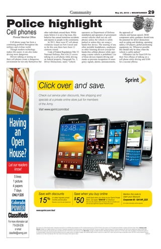 14 MOUNTAINEER — May 25, 2012




                                SUPPORTING
                                OUR TROOPS
                                pAST AND PRESENT
 