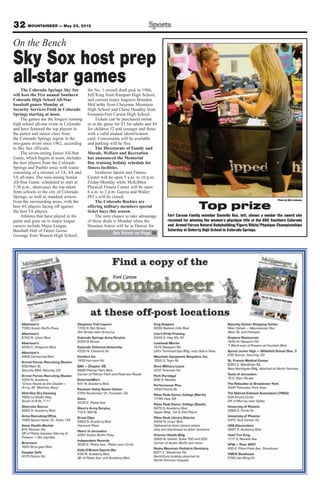 May 25, 2012 — MOUNTAINEER   17


           NO CREDIT?
              CREDIT?
★     ★    NEED CREDIT?
           N E E D C R E D IT ?
            NO PROBLEM!
            NO PROBLEM!
                        ★
                ★           ★   ★
                    ★


     THE   1
           10
    20 SALE
     0 SALE
        AL
         LE                 SA
                            SAV
                            SAVE 10 -30% OFF
                             AV     -30% F



    N
    NOW T
        THROUGH MO AY
        THROUGH MONDAY
                 OND

10% OFF
 0    F                     *         TVs, GAMING SYSTEMS,
                                      TVs, GAMING SYSTEMS,
                                       COMPUTERS, TA ETS
                                                   ABLE
                                       COMPUTERS, TABLETS



20% OFF
 0    F                         *     FURN TURE, APPLIANCES,
                                      FURNITURE, APPLIANCES,
                                         NI
                                       SOU SYSTEMS, HOME
                                         UND            O
                                       SOUND SYSTEMS, HOME
                                    ACCESSORIES, MATTRESS SETS,
                                    ACCESSORIES, MATTRESS SETS,
                                                  AT
                                          TIRES AND RIMS
                                          TIRES AND RIMS



30% OFF
 0    F                         *
                                      SELECT JEWELRY
                                      SELECT JEWELRY
                                                 L



                                      MISSION TRACE SHOPPING CTR
                                           ON   ACE    PPI   CT
                                         3001 SOUTH AC
                                          001     TH ACADEMY BLVD,BLVD,
                                           COLORADO SPRINGS, CO
                                                    O    RING CO
                                         719-392-2797 / 866-389-3865
                                                         6 6 - 38 38 65
 