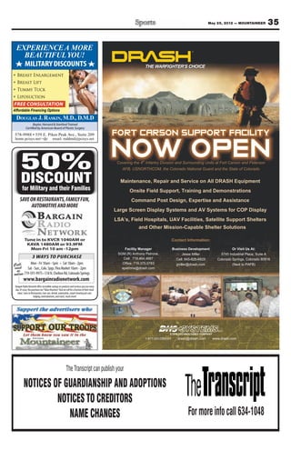 20 MOUNTAINEER — May 25, 2012


 First Enlisted WAACs                                                                                                           Edito
                                                                                                                            May 27 r’s note: This


 Arrive at Camp Carson                                                                                                             ,
                                                                                                                                           ort Car
                                                                                                                                                   a
                                                                                                                            observa 1943, Mountai rticle, publishe
                                                                                                                                   nce of F        neer, is
                                                                                                                                                             b
                                                                                                                                                                      d in the
                                                                                                                                                  son’s 70 eing reprinted
                                                                                                                                                            th anniv
                                                                                                                                                                     ersary n
                                                                                                                                                                              i


First Cadre Of                                       an artist. Most of these girls left high-salaried
                                                     jobs to enlist in the WAAC. Their reasons
                                                     for enlisting are purely patriotic. Some of the
WAACs Now in                                         women have husbands overseas, others have
                                                     lost a member of their family in this war. The
Camp Busy                                            greater part of the women enlisted because
                                                     they had no one in the service and decided
                                                     they would have to do their own share.
Preparing For                                              When asked their opinion of Camp
                                                     Carson, they all “thought it was swell.”
Arrival Of Company                                   According to Sergeant Tota, “Everybody
                                                     treats us like queens.” Auxiliary Forester
in Near Future                                       considered the mountains a treat after
                                                     the plains of Iowa. For most of them
                                                     it is their first assignment to regular
                                                     duty with the WAAC.
               By Pvt. Leon Reed                           Importance of WAAC
                                                           These women are all conscious of
                                                     the tremendous job that is theirs. The
     The 12 enlisted women composing the WAAC        WAAC had its origin in a military
cadre arrived at Camp Carson last Thursday.          necessity. This was clearly established
They followed the two WAAC officers who              when the War Department spoke for
came here two weeks ago to make plans for the        the bill establishing the WAAC before
arrival of their company. The cadre proceeded        the senate and House MilitaryAffairs
to make ready their quarters for the rest of their   Committee. However, the roots of
outfit which is expected in the near future.         the WAAC go back as far as the
     It is unknown at this time just what the        history of this nation — to the
duties of the company will be. They will be          tradition of all patriotic American
assigned here from Ft. Des Moines where they         women taking their share of the
will have received one month’s basic training        responsibility for the welfare of the
and one month’s training in administrative duties.   country in war and in peace. Closer
The women soldiers will be equipped to take          at hand, the WAAC finds some
over almost any administrative job on the post.      precedent in the work of women
     The girls who make up the cadre are: Ysleta     with the war machine in the World
B. Harlee of Dallas, Texas, first sergeant; May      War. Even closer than this, perhaps,
Tota of Whitestone, Long Island, N.Y., company       is the share in the war effort which
clerk; Lena Barnes of Gastoria, N.C., supply         women of the United Nations have
sergeant; Pyche Brooks of Dallas, Tex., mess         taken in their respective countries
sergeant; Florence Colella of Yonkers, N Y.,         before and since the war started.
unassigned; Nina L. Davis of Dayton, Tex.,                 Legislation to make the
unassigned; Rose Forester of Minneapolis,            Women’s Army Auxiliary Corps
Minn., unassigned; Dorothy Foster of St. Louis,      a component of the Army of the
Mo., cook; Mary E. Haynie of El Dorado, Ark.,        United States has been pending
cook; Constance H. Hill of Port Chester, N. Y.,      since early January. Other bills
cook; Gertrude Hunt of St. Louis, Mo., cook          to lower the age limit, to provide
and Evelyn Javaras of Chicago, Ill., baker.          free mail privileges, and to
     Occupations Varied                              provide medical and hospital
     The former occupations of these WAACs           treatment and domiciliary care
will cover everything from stenographers to          on a parity with members of the           Arriving ahead of their company, this WAAC Cadre is preparing quarters for the
dancers. One of the girls was formerly               Women’s Reserve of the Navy,              main body to be stationed at Camp Carson in the near future. The above
employed by the War Department, another is           have also been introduced.                personnel includes cooks, clerks and supply officers.


   Lt. Lillian M. Mazzel,
  commanding officer
of a new company due
 at Camp Carson soon,
         is shown above
     signing in at Camp
           Headquarters.
    Accompanying her
        was Lt. Marjorie
    Perrone, mess and
 supply officer for the
       new outfit. Their
 company is expected
     in the near future.
      The officers were
   assigned here from
Fort Des Moines, Iowa.
  Lieutenant Mazzel is
                                                                                                                  Look at those smiles as the WAACs get their first glance of The Camp
  formerly of Newark,
                                                                                                                  Carson Mountaineer! Quite a coincidence, isn’t it, that they should be
          N.J. Lieutenant
                                                                                                                  reading this publication just as the photographer for the Mountaineer
    Perrone hails from
                                                                                                                  stepped up to take their picture. Oh well, can’t blame us for advertising
  San Francisco, Calif.
                                                                                                                  a little bit. This photo was in the May 27, 1943 Mountaineer.
  This photo appeared
           in the May 20,
              1943 issue.
                                                                               Photos by U.S. Army Signal Corps
 