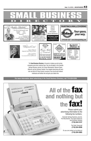 Sept. 14, 2012 — MOUNTAINEER   43
 