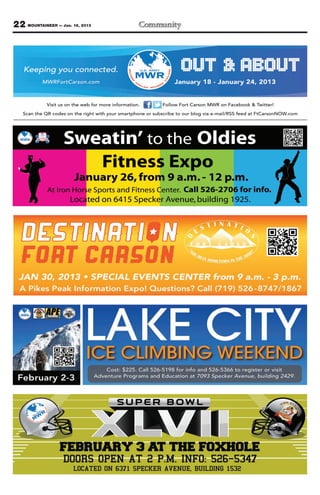 22 MOUNTAINEER — Jan. 18, 2013
 