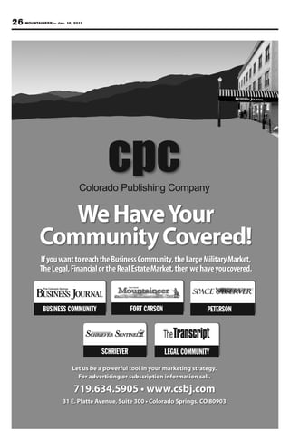 26 MOUNTAINEER — Jan. 18, 2013
 