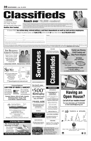 38 MOUNTAINEER — Jan. 18, 2013
 