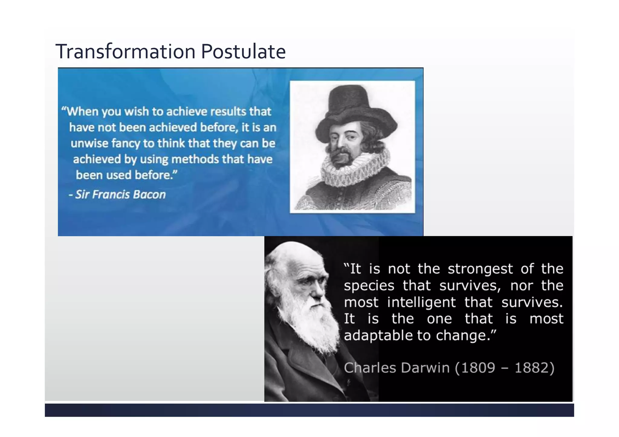 Transformation Postulate
 