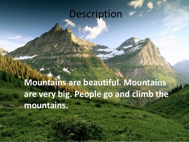 Description Of A Mountain Landscape
