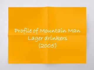 Profile of Mountain Man
Lager drinkers
(2005)
 