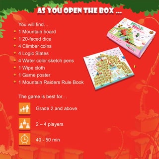 Mountain raiders Rule book