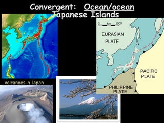 Convergent: Ocean/ocean
     Japanese Islands
 
