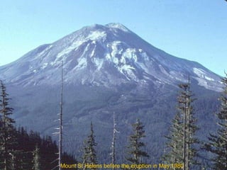 Mount St Helens before the eruption in May 1980

 
