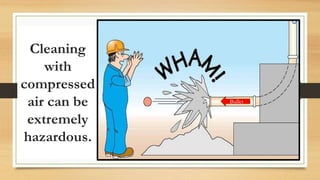 Cleaning
with
compressed
air can be
extremely
hazardous.
Bullet
 