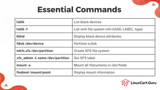 Mount File Systems using UUID and Label - RHCSA (RH134).pdf