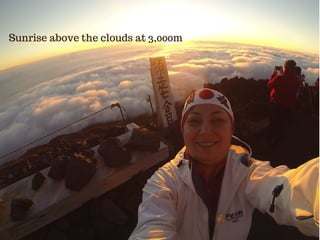 Sunrise above the clouds at 3,000m
 