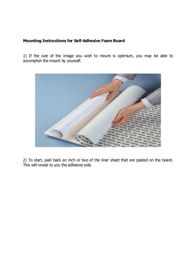 Mounting photos on foam boards