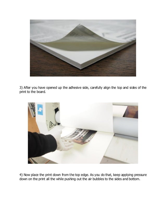 Mounting photos on foam boards