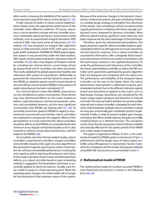 Robust speed controller design for permanent magnet synchronous motor ...