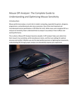 Mouse DPI Analyzer – Test Your Precision | PDF