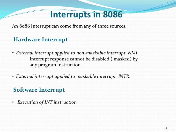 Assembly Language Software Interrupts