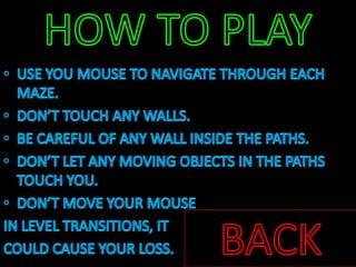 Mouse maze