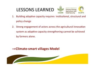 Farms-of-the-Future approach to accelerating climate change adaptation: case study from CCAFS in East and West Africa 