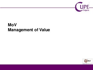 MoV
Management of Value

 