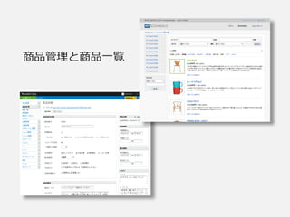 商品管理と商品一覧
 