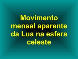Movimento mensal aparente da Lua na esfera celeste 