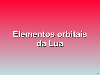 Elementos orbitais da Lua 