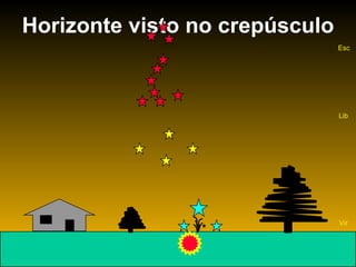 Horizonte visto no crepúsculo Vir Lib Esc 
