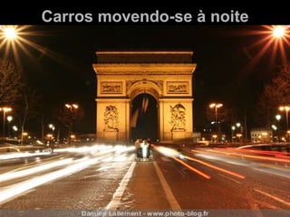 Carros movendo-se à noite 