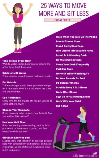 25 Ways to Move More and Sit Less
