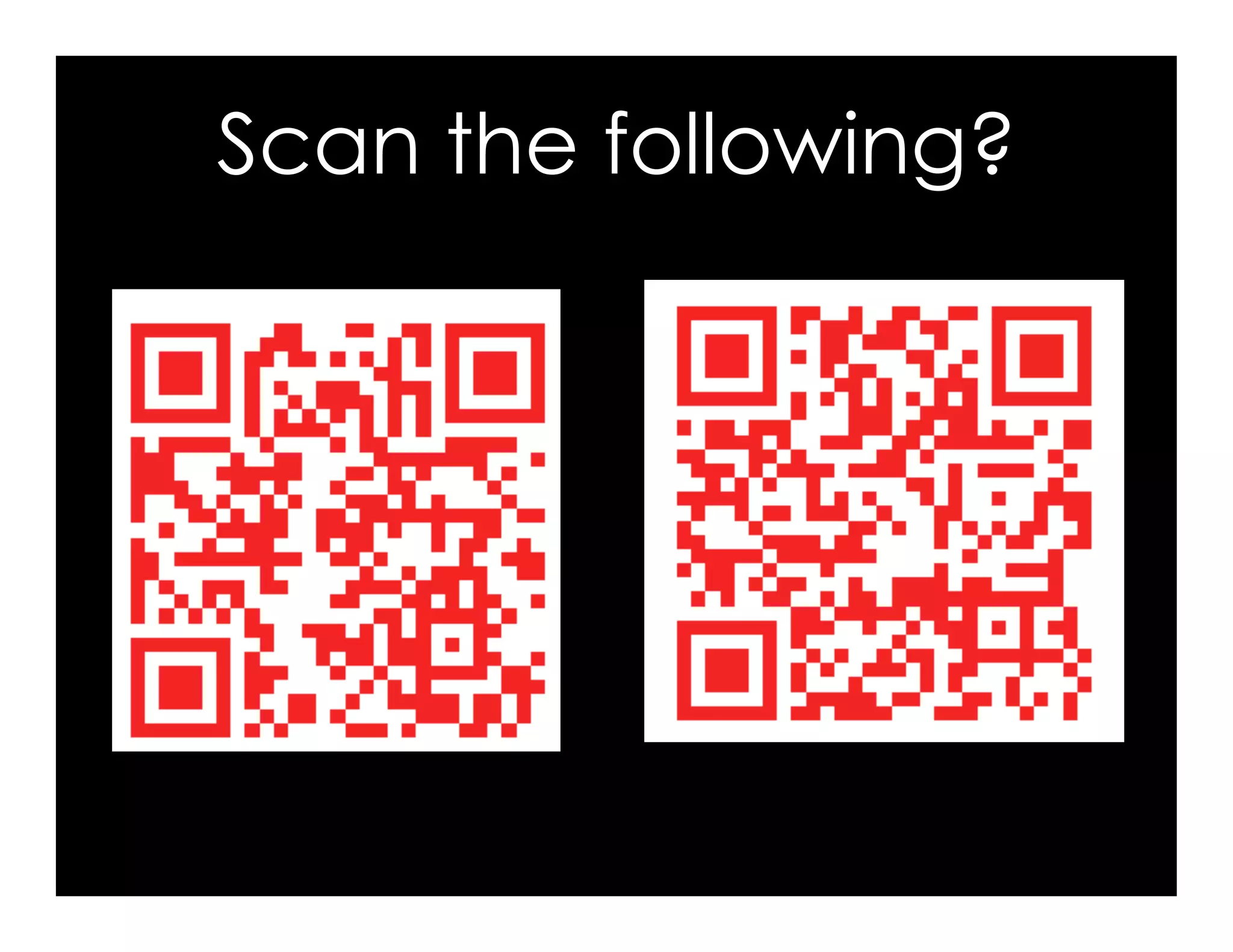 Scan the following?
 