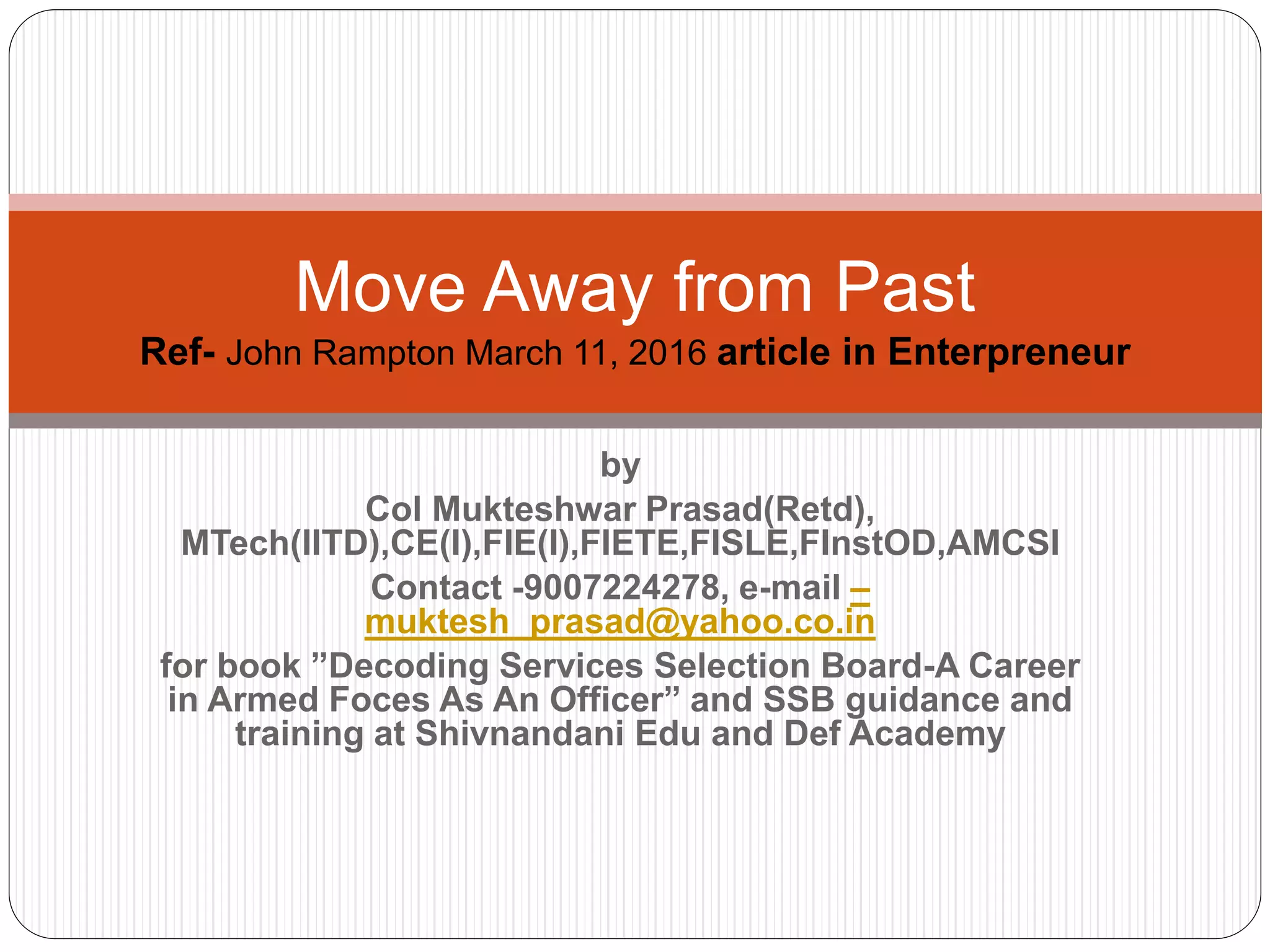 Move away from Past.pptx