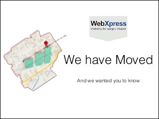 We have Moved
And we wanted you to know
 