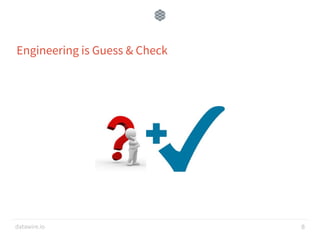 datawire.io
Engineering is Guess & Check
8
 