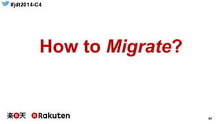 #jdt2014-C4
54
How to Migrate?
 