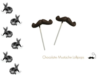 Chocolate Mustache Lollipops
 