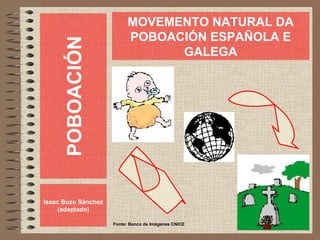 POBOACIÓN Isaac Buzo Sánchez (adaptado) MOVEMENTO NATURAL DA POBOACIÓN ESPAÑOLA E GALEGA Fonte: Banco de Imágenes CNICE 