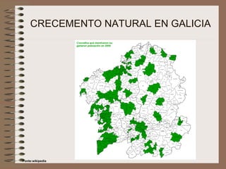 CRECEMENTO NATURAL EN GALICIA Fonte:wikipedia 