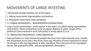 Gastro-intestinal movement in human being | PPTX