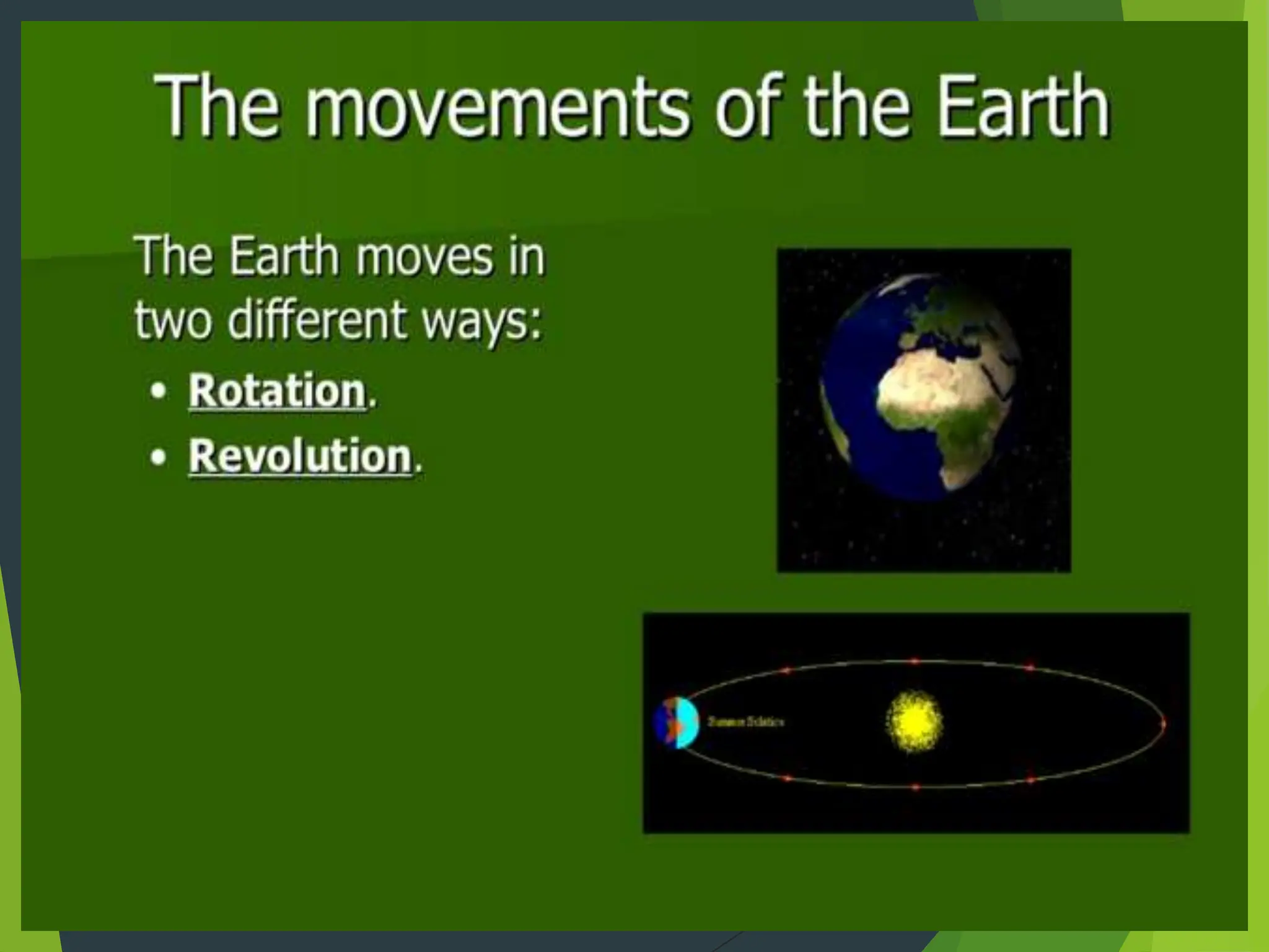 Movements of Earth.ppt ROTATION AND REVOLUTION | PPT
