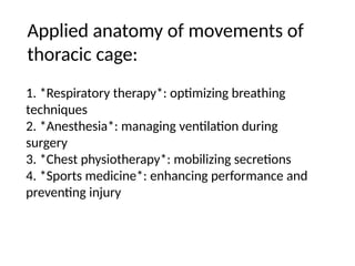 Movements of thoracic cage: sarayu pptx | PPTX