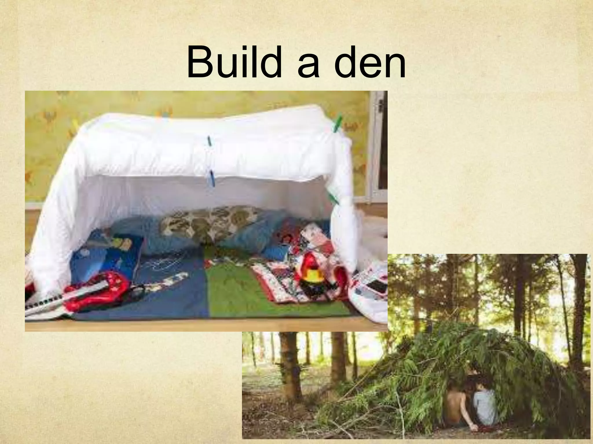 Build a den