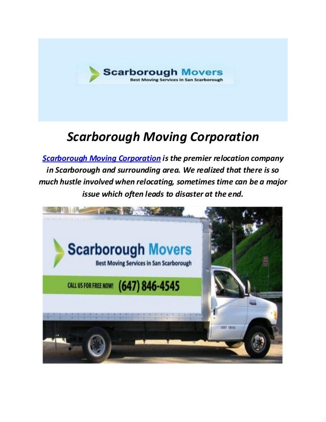 Scarborough Moving Corporation In Toronto Scarborough Moving Corporation In Toronto