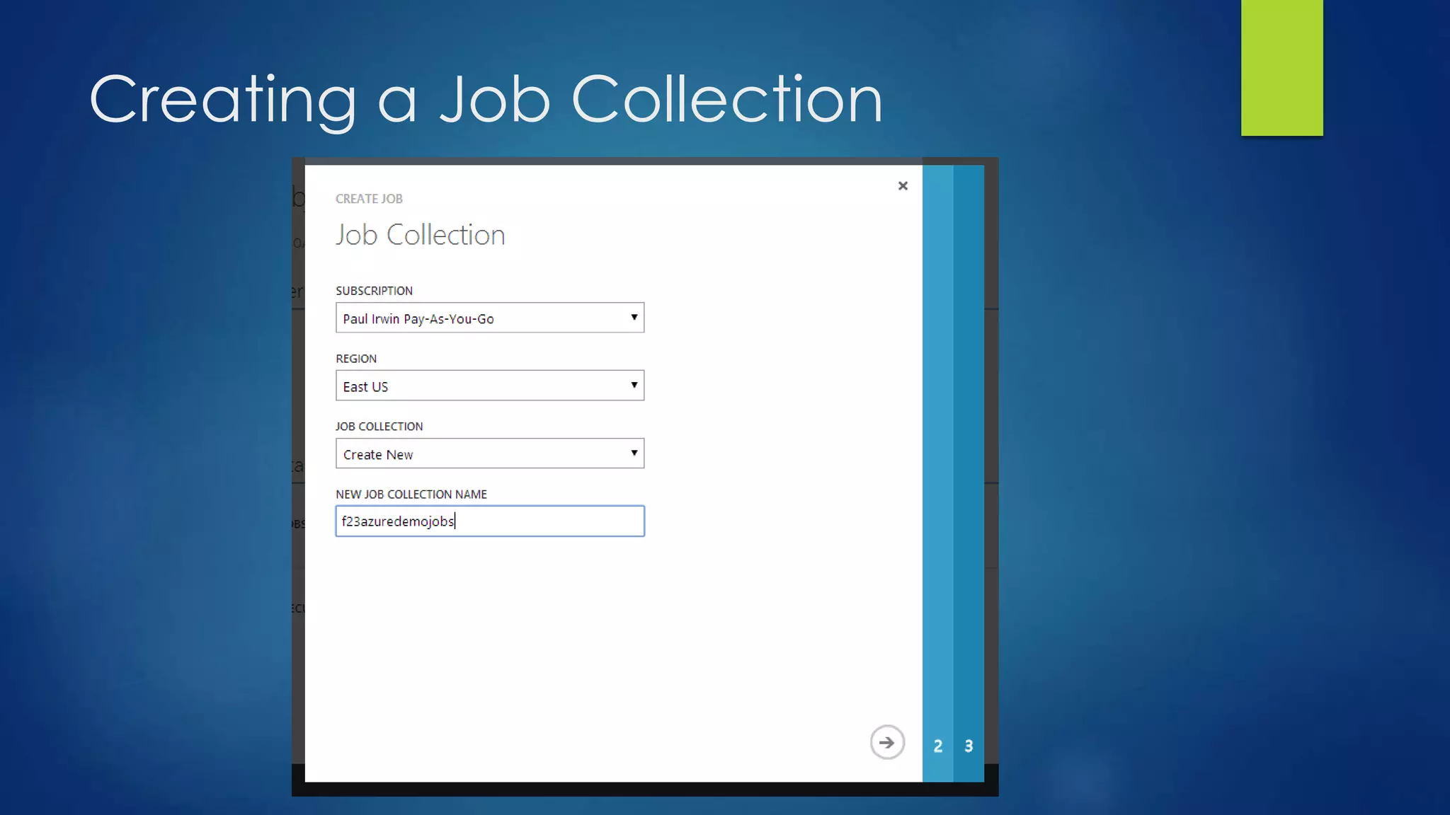 Creating a Job Collection
 
